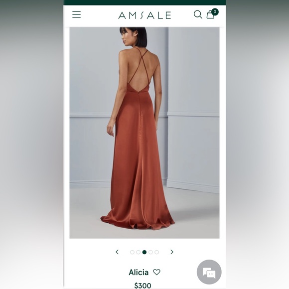 Amsale Alicia Dress in champagne - Picture 5 of 5